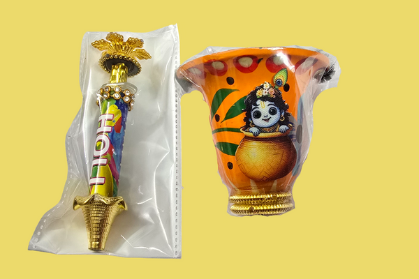 Radha Krishna Printed Bucket Pickari